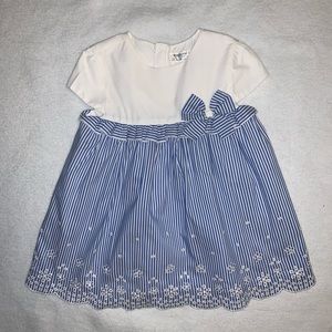 Mayoral Blue and White Striped Dress-18 mo